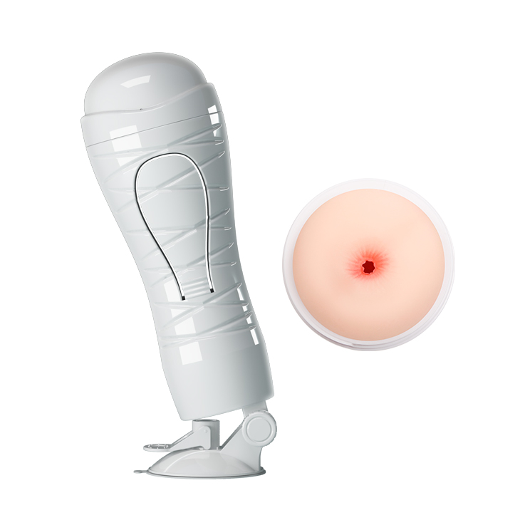 Masturbator Anus Flora cu Ventuza Crazy Bull, 12 Moduri Vibratii, TPR Life-Like