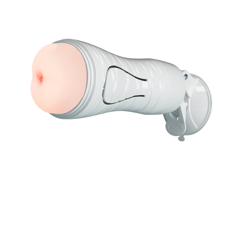 Masturbator Anus Flora cu Ventuza Crazy Bull, 12 Moduri Vibratii, TPR Life-Like