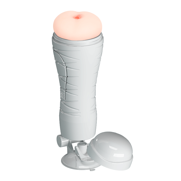 Masturbator Anus Flora cu Ventuza Crazy Bull, 12 Moduri Vibratii, TPR Life-Like