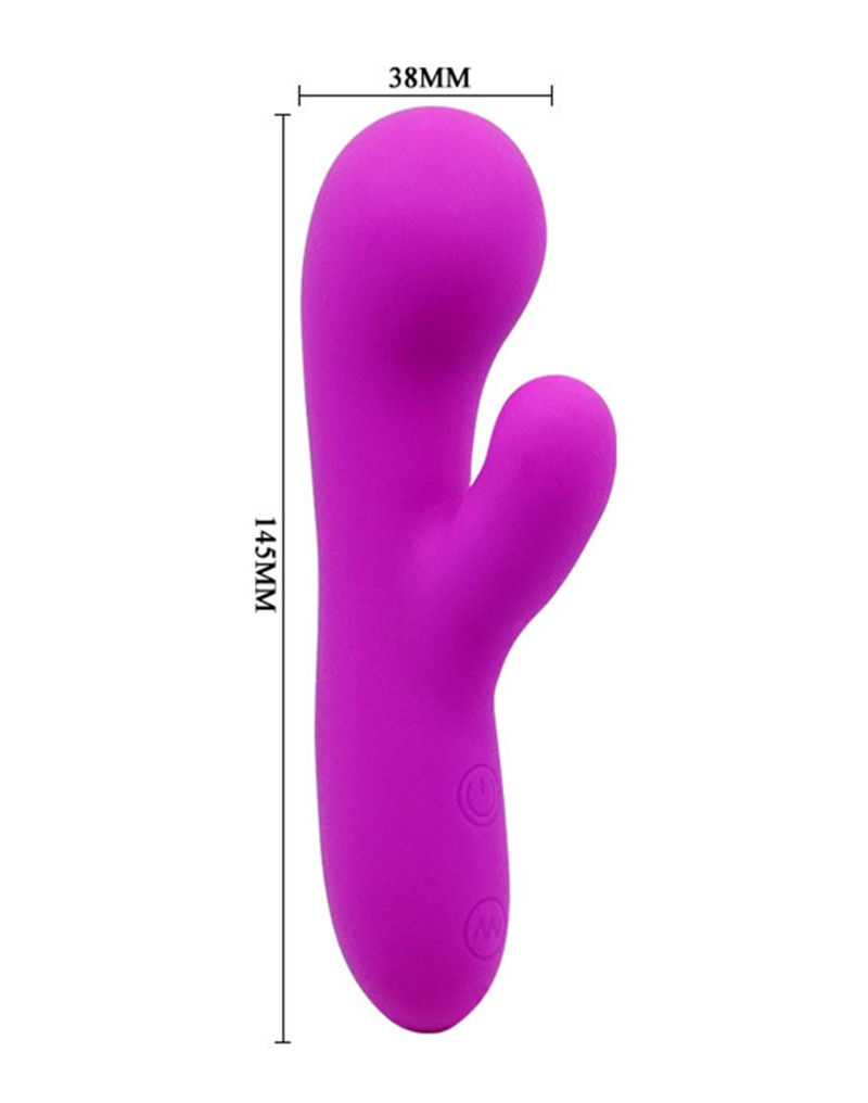 Vibrator Pretty Love Berger, 30 Moduri Vibratii, Silicon, USB, Mov, 14.5 cm
