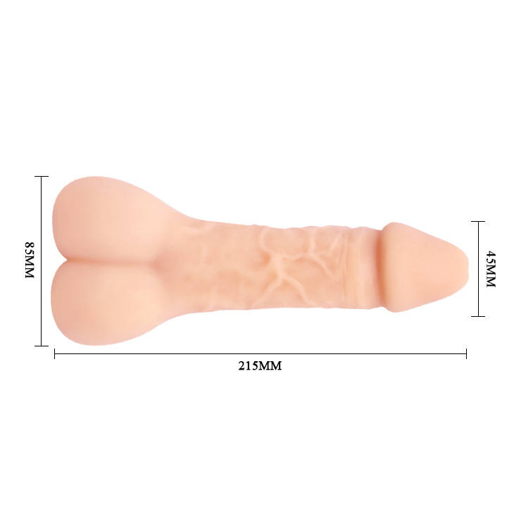 Prelungitor Penis Masturbator Bigger Man, TPR, Natural, 21.5 cm