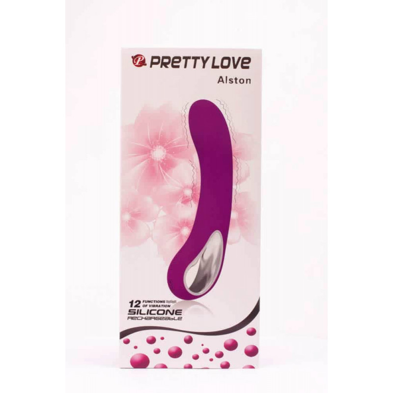 Vibrator Alston 12 Moduri Vibratii, Silicon, USB, Mov, 20 cm