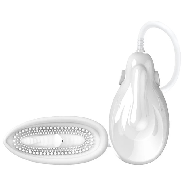 Pompa cu Vibratii pentru Clitoris si Sani Fantasy Partner, Silicon, Alb