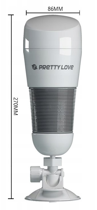 Masturbator Pretty Love Vagin Cup Hedy cu Ventuza, Alb