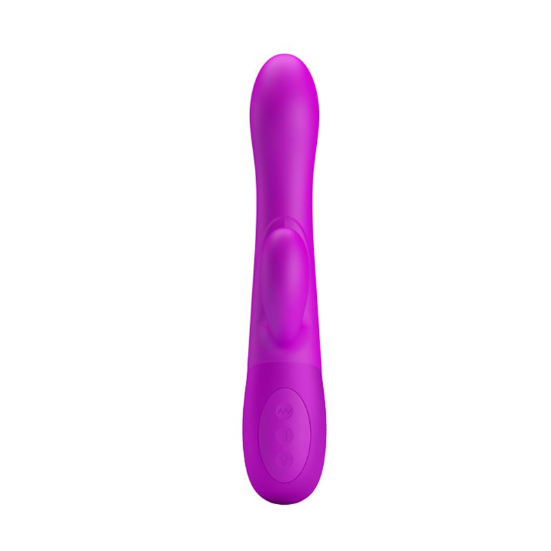 Vibrator Pretty Love Douglas Inflatable, 7 Moduri Vibratii, Silicon, USB, Mov, 24.9 cm