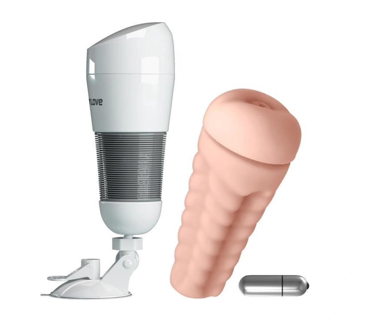 Masturbator Pretty Love Hedy Anus cu Vibratii, Ventuza Detasabila, Natural