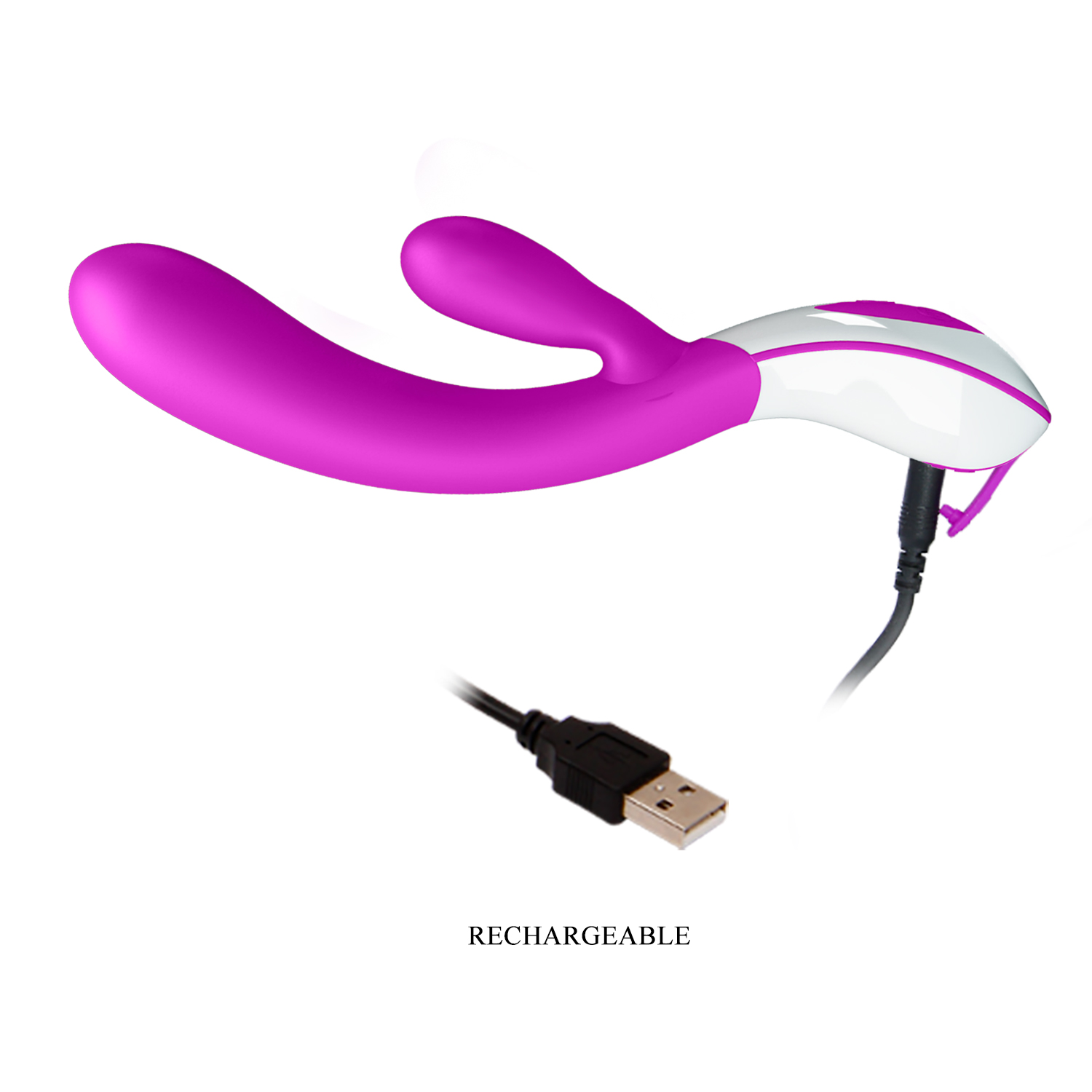 Vibrator Rabbit Colby, 12 Moduri Vibratii, Silicon, USB, Mov, 21.5 cm