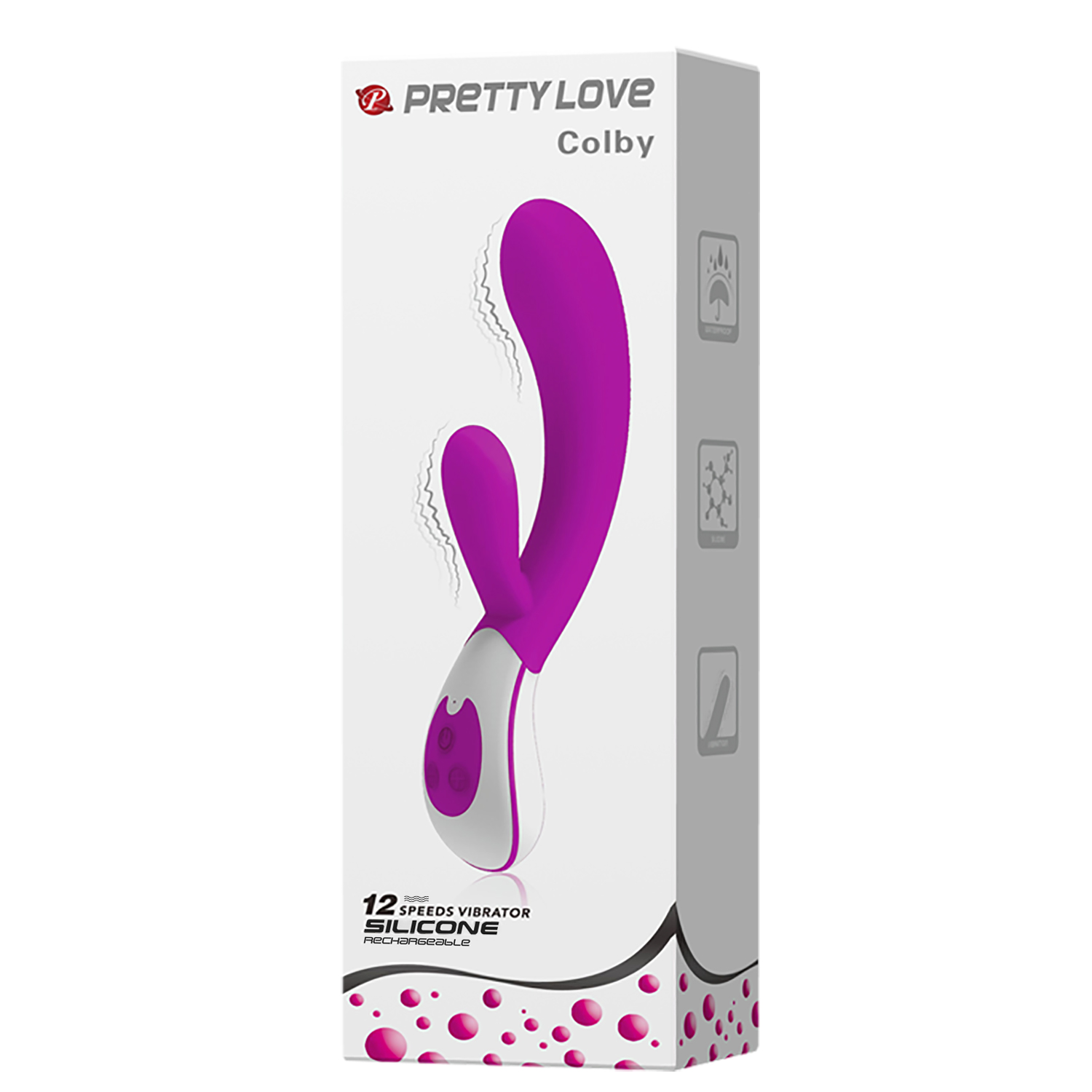 Vibrator Rabbit Colby, 12 Moduri Vibratii, Silicon, USB, Mov, 21.5 cm