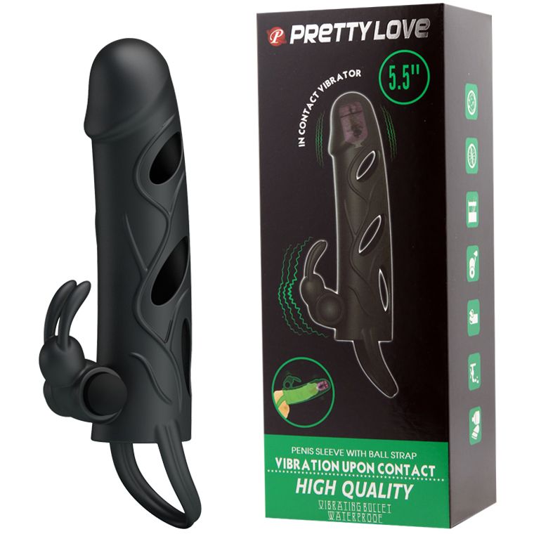 Manson de Penis cu Vibratii si Iepuras Pretty Love