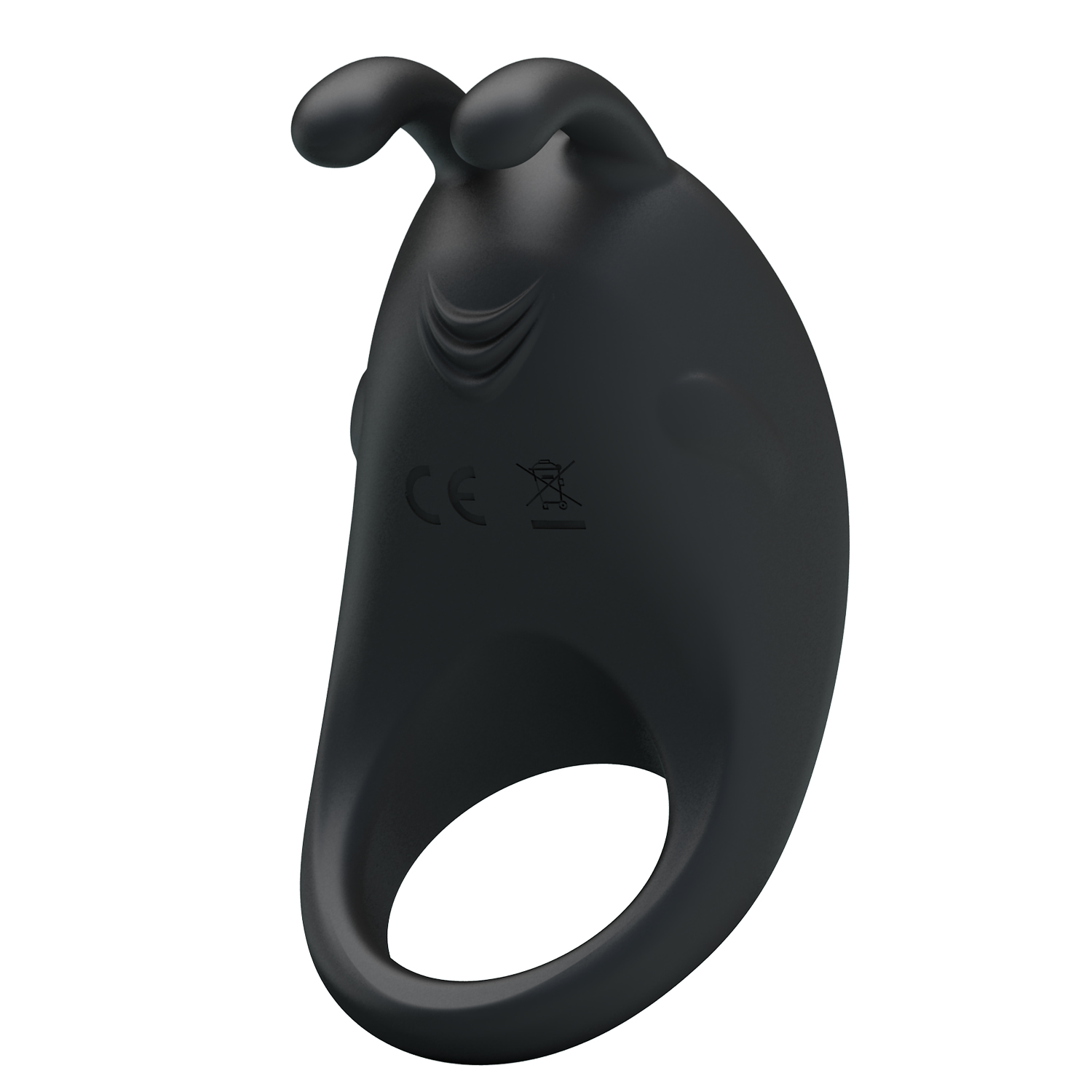Inel Penis Pretty Love Rabbit, 7 Moduri Vibratii, Silicon, USB, Negru