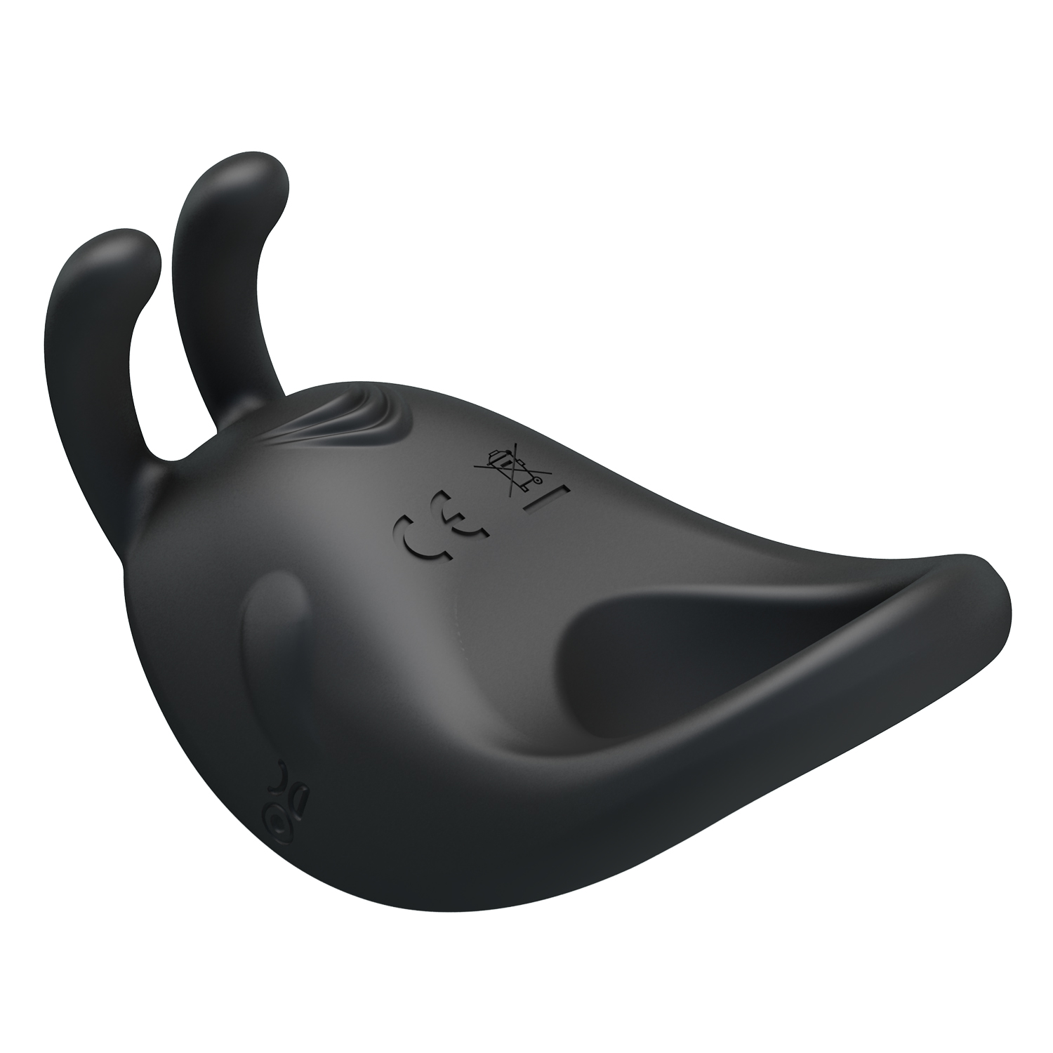 Inel Penis Pretty Love Rabbit, 7 Moduri Vibratii, Silicon, USB, Negru