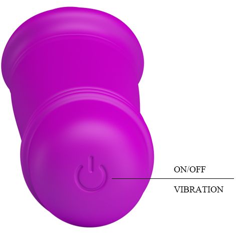 Vibrator Pretty Love Emily, 10 Moduri Vibratii, Silicon, Mov, 13 cm