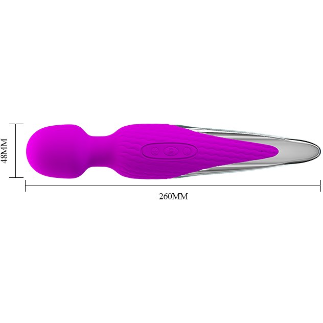 Vibrator Masaj Nathaniel 7 Moduri Vibratii&5 Intensitati Viteza Silicon USB Mov 26 cm