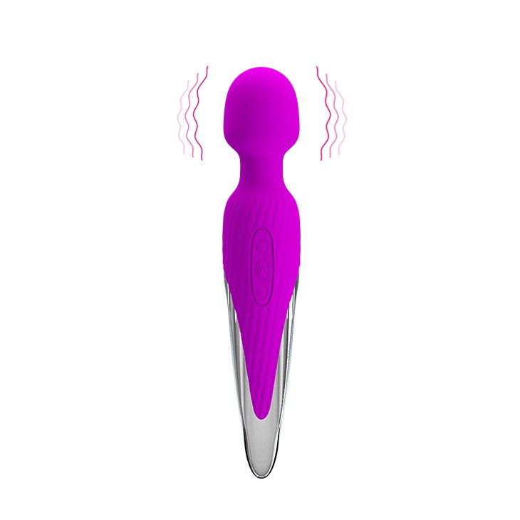 Vibrator Masaj Nathaniel 7 Moduri Vibratii&5 Intensitati Viteza Silicon USB Mov 26 cm