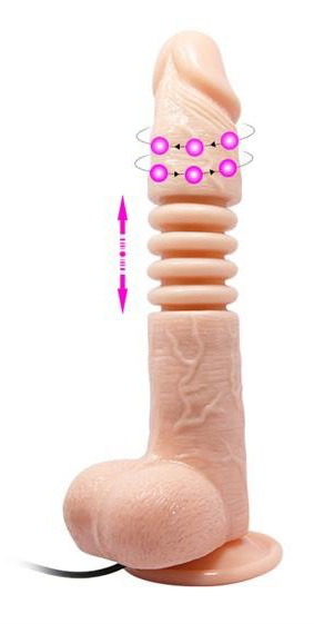 Vibrator Realist Thunder Up 22cm Natural