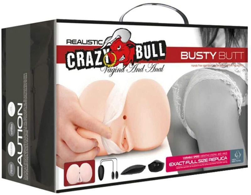 Masturbator anal si vaginal cu vibratii Crazy Bull