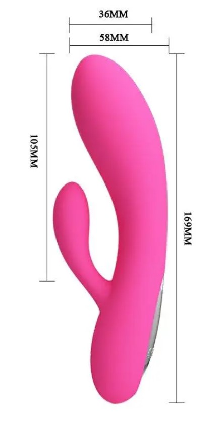 Vibrator Iepuras Ives, 30 Moduri Vibratii, Silicon, USB, Roz, 16.9 cm