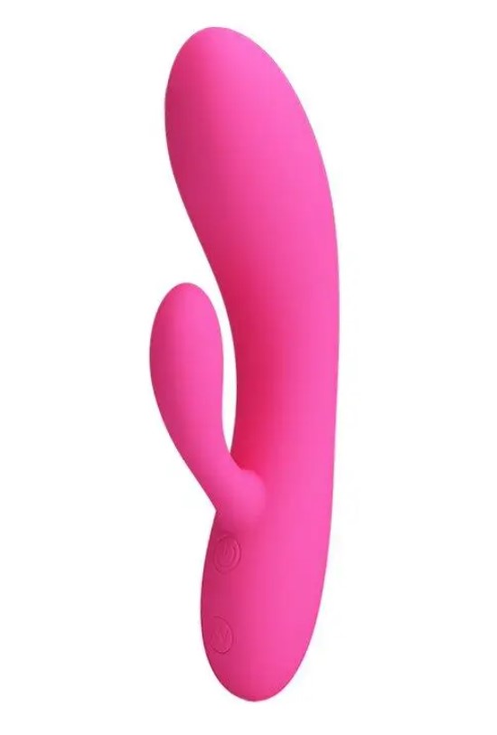 Vibrator Iepuras Ives, 30 Moduri Vibratii, Silicon, USB, Roz, 16.9 cm