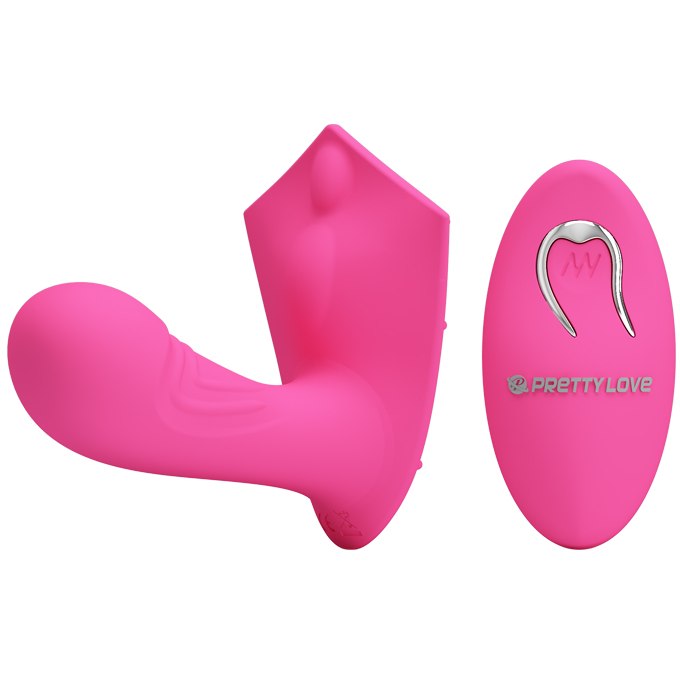 Vibrator G-spot Walker Remote Control 12 Moduri Vibratii Silicon USB Roz 9.5 cm