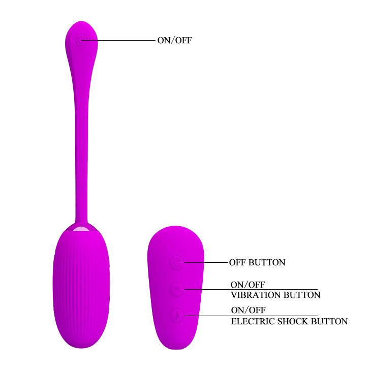 Ou Vibrator Shock Fun, 7 Moduri Vibratii, 3 Moduri Electrosocuri, Silicon, USB, Mov