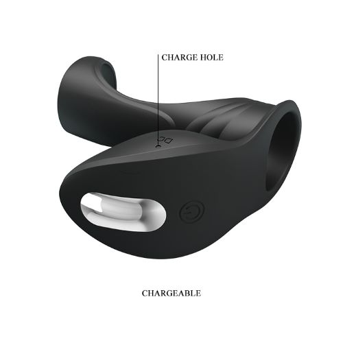 Manson cu Stimulator Penis Sleeve II, 7 Moduri Vibratii, Silicon, USB, Negru