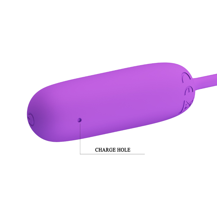 Ou Vibrator Joyce, 12 Moduri Vibratii, Silicon, USB, Violet, 18 cm