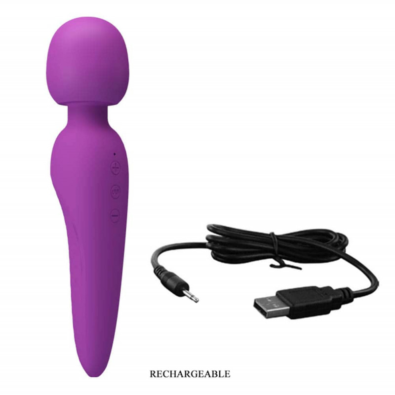 Vibrator Masaj Meredith 7 Moduri Vibratii&5 Viteze Super Soft Silicon Mov Pretty Love