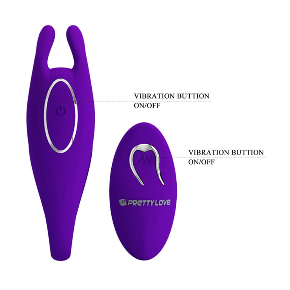 Stimulator Bill 12 Moduri Vibratii, Silicon, USB, Remote Control, Violet