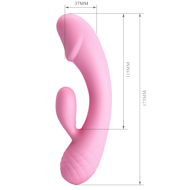 Vibrator Pretty Love Ron, 12 Moduri Vibratii, Silicon Super Soft, Roz, 17.5 cm