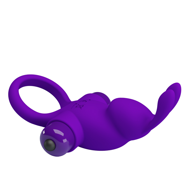 Inel de Penis Pretty Love, 10 Moduri Vibratii, Silicon, Violet