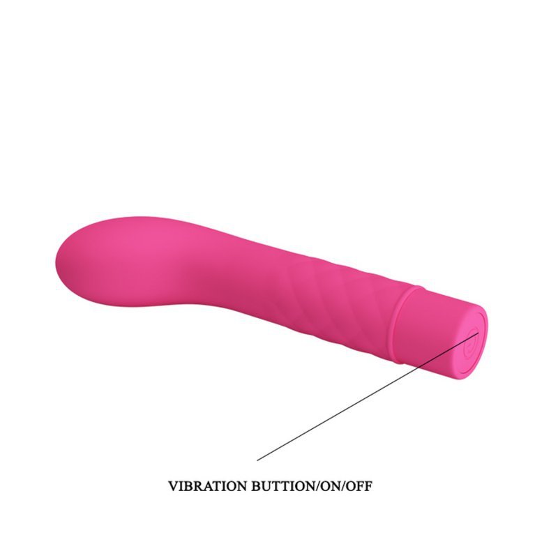 Vibrator Punctul G Atlas, 10 Moduri Vibratii, Silicon, Roz, 14 cm