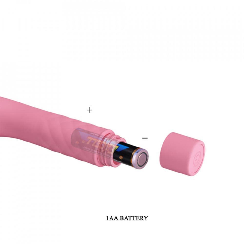 Vibrator Punctul G Atlas, 10 Moduri Vibratii, Silicon, Roz Deschis, 14 cm