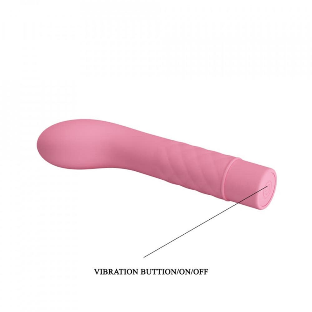 Vibrator Punctul G Atlas, 10 Moduri Vibratii, Silicon, Roz Deschis, 14 cm