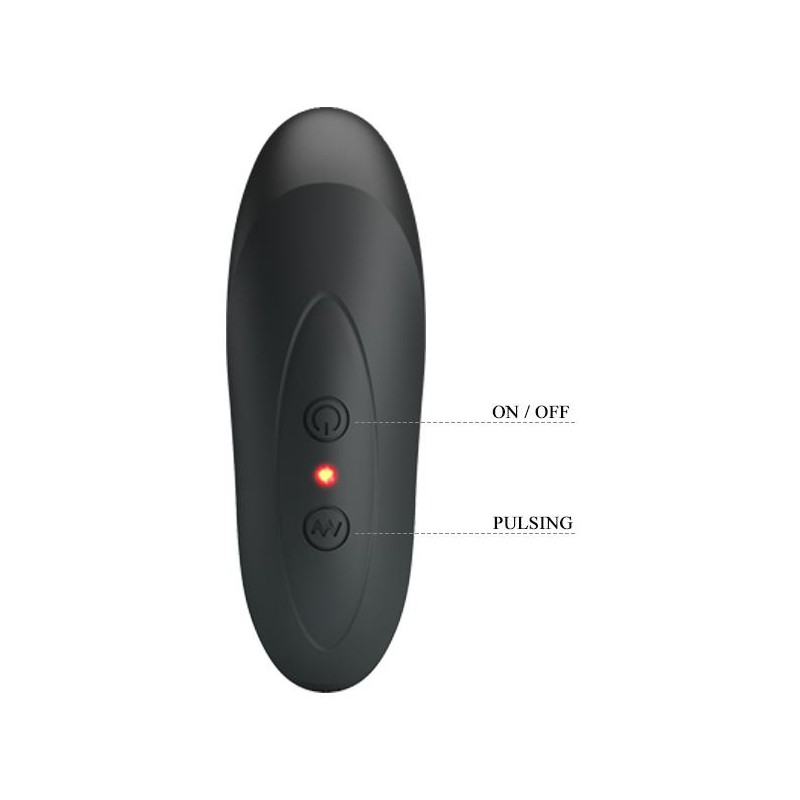 Stimulator Anal Archenemy 12 Moduri Vibratii, Silicon, USB, Negru, 12.1 cm