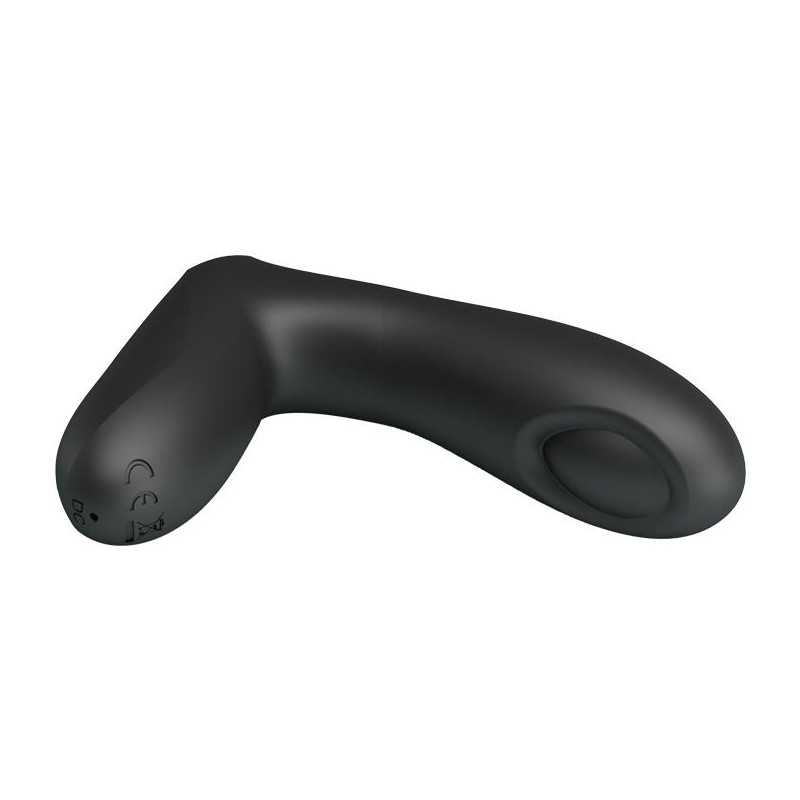 Stimulator Anal Archenemy 12 Moduri Vibratii, Silicon, USB, Negru, 12.1 cm