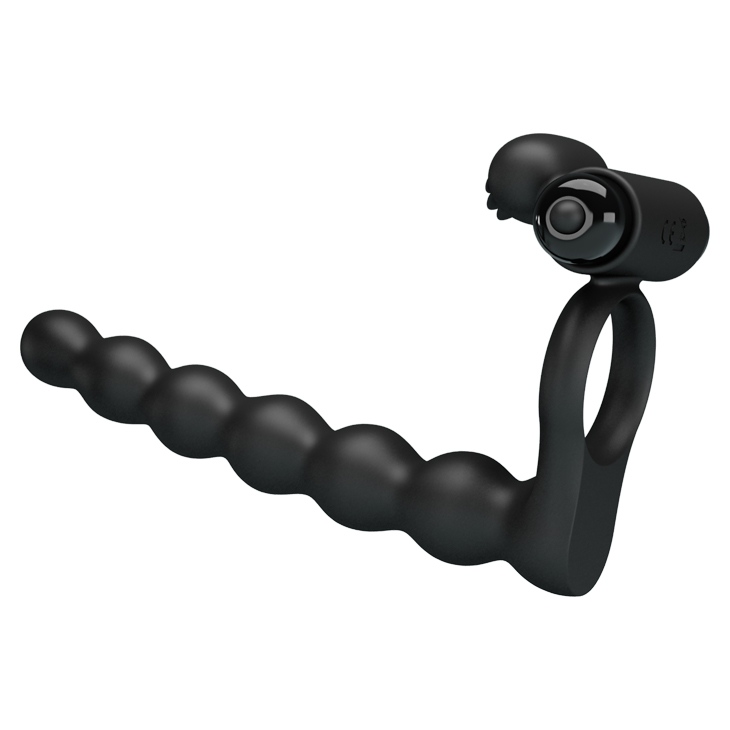Inel Penis Hercules III, 10 Moduri Vibratii, Silicon, Negru