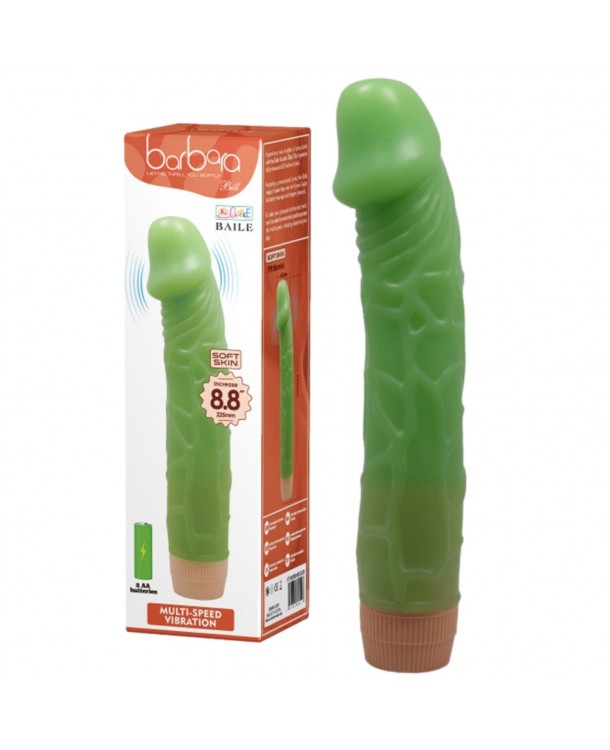 Vibrator Realist Bill, Multispeed, Verde, 22.5 cm