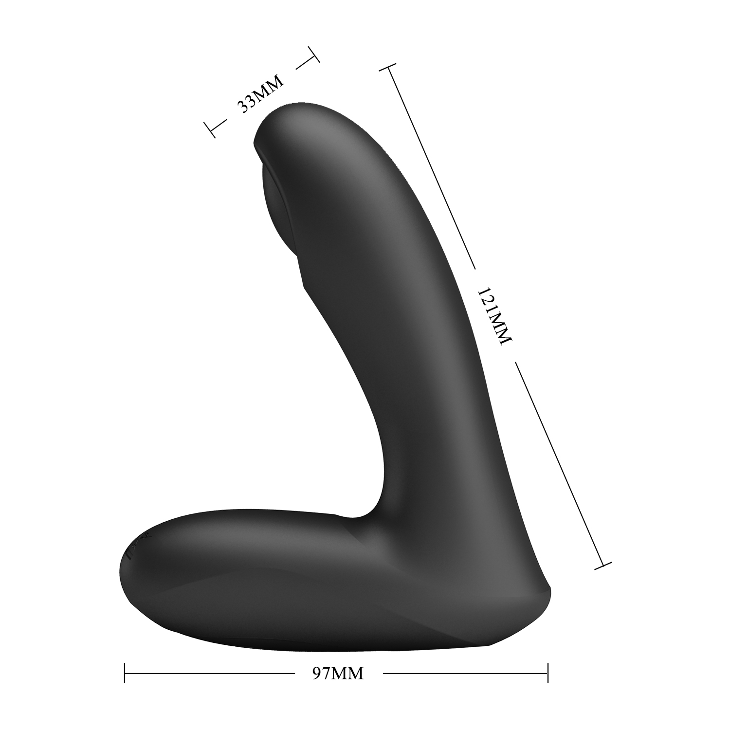 Stimulator Anal Archenemy 12 Moduri Vibratii, Bluetooth Control Free App, Silicon, USB, Negru, 12.1 cm