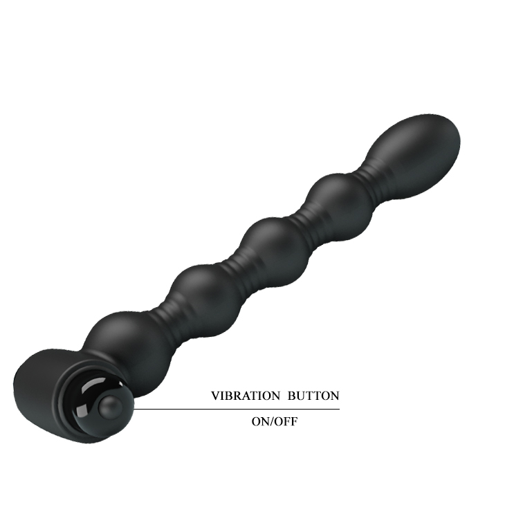 Stimulator Anal Bendable Lynn, 10 Functii Vibratii, Silicon, Negru, 18.2 cm