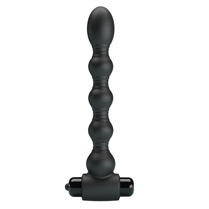 Stimulator Anal Bendable Lynn, 10 Functii Vibratii, Silicon, Negru, 18.2 cm