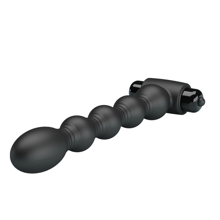 Stimulator Anal Bendable Lynn, 10 Functii Vibratii, Silicon, Negru, 18.2 cm