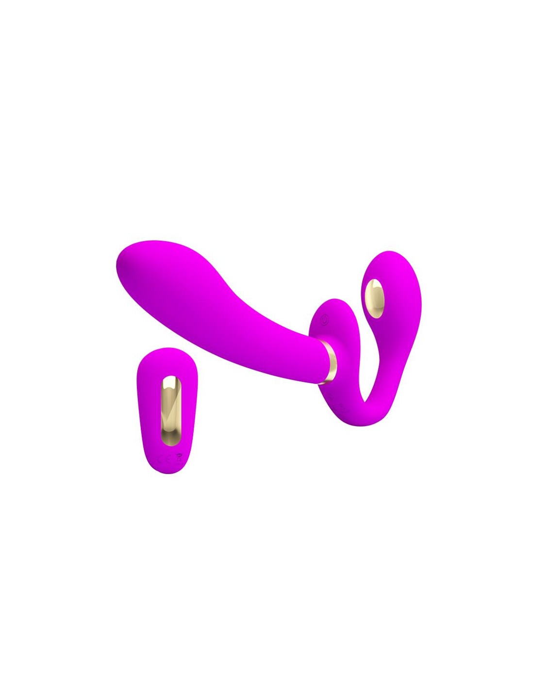 Strap-on Thunderbird Female Remote Control, 12 Moduri Vibratii, 3 Moduri Electrosocuri, Silicon, USB, Mov