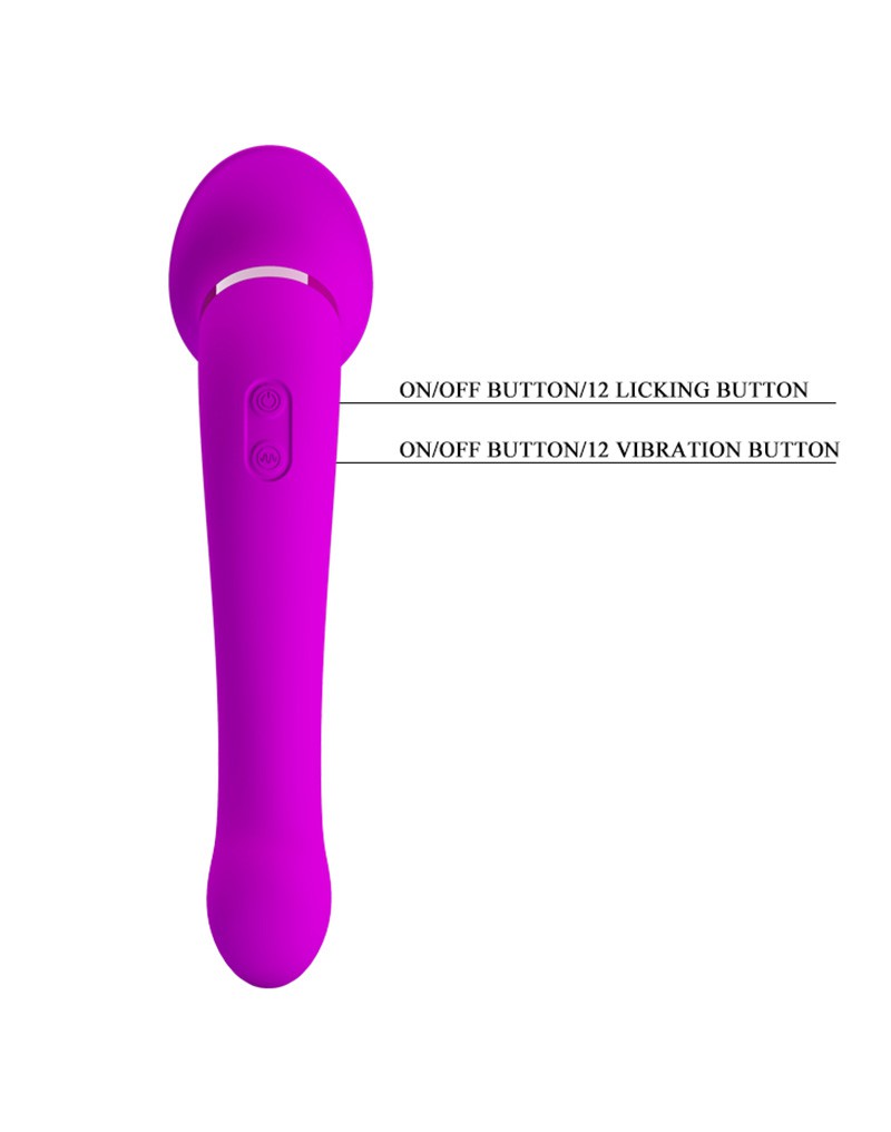 Stimulator Faust 12 Moduri Vibratii + 12 Moduri Licking, Silicon, Usb, Mov, 21.9 cm
