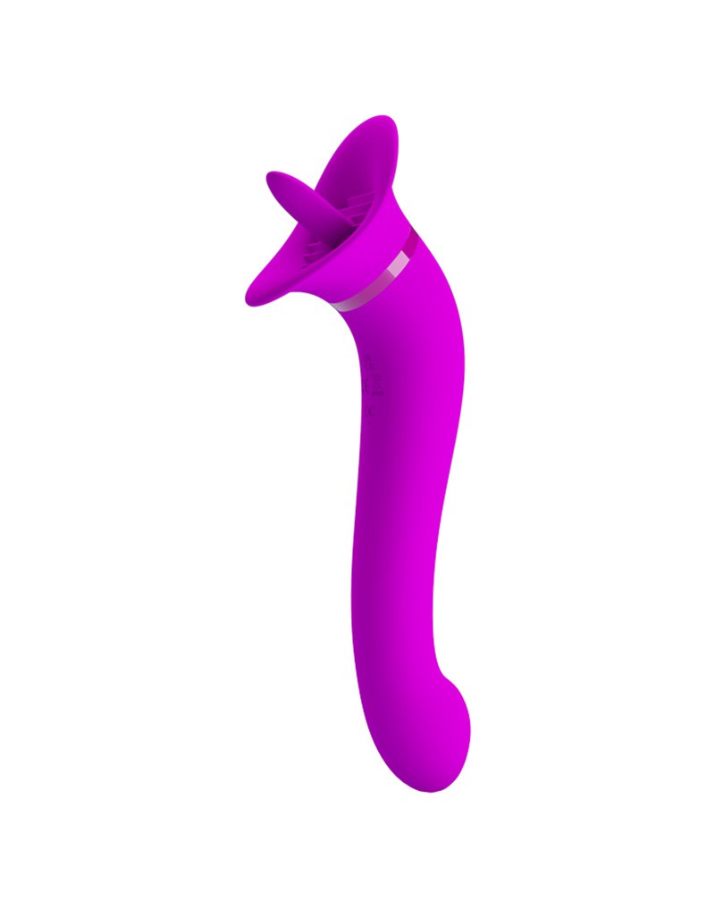 Stimulator Faust 12 Moduri Vibratii + 12 Moduri Licking, Silicon, Usb, Mov, 21.9 cm
