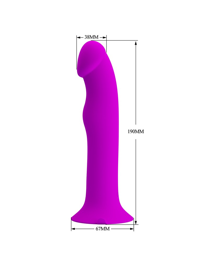 Vibrator Pretty Love Murray, 12 Moduri Vibratii si Pulsatii, Silicon, USB, Mov, 19 cm