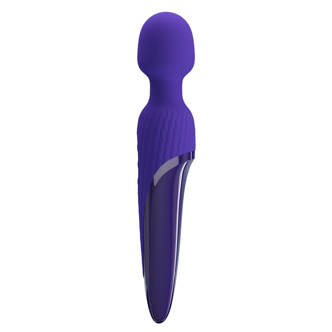 Vibrator Masaj Anthony Youth, 7 Moduri Vibratii & 5 Intensitati Viteza, Silicon, USB, Violet, 26 cm