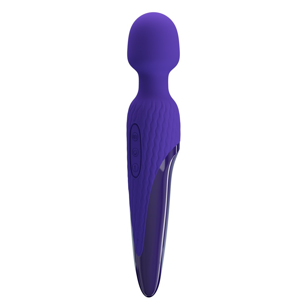 Vibrator Masaj Anthony Youth, 7 Moduri Vibratii & 5 Intensitati Viteza, Silicon, USB, Violet, 26 cm