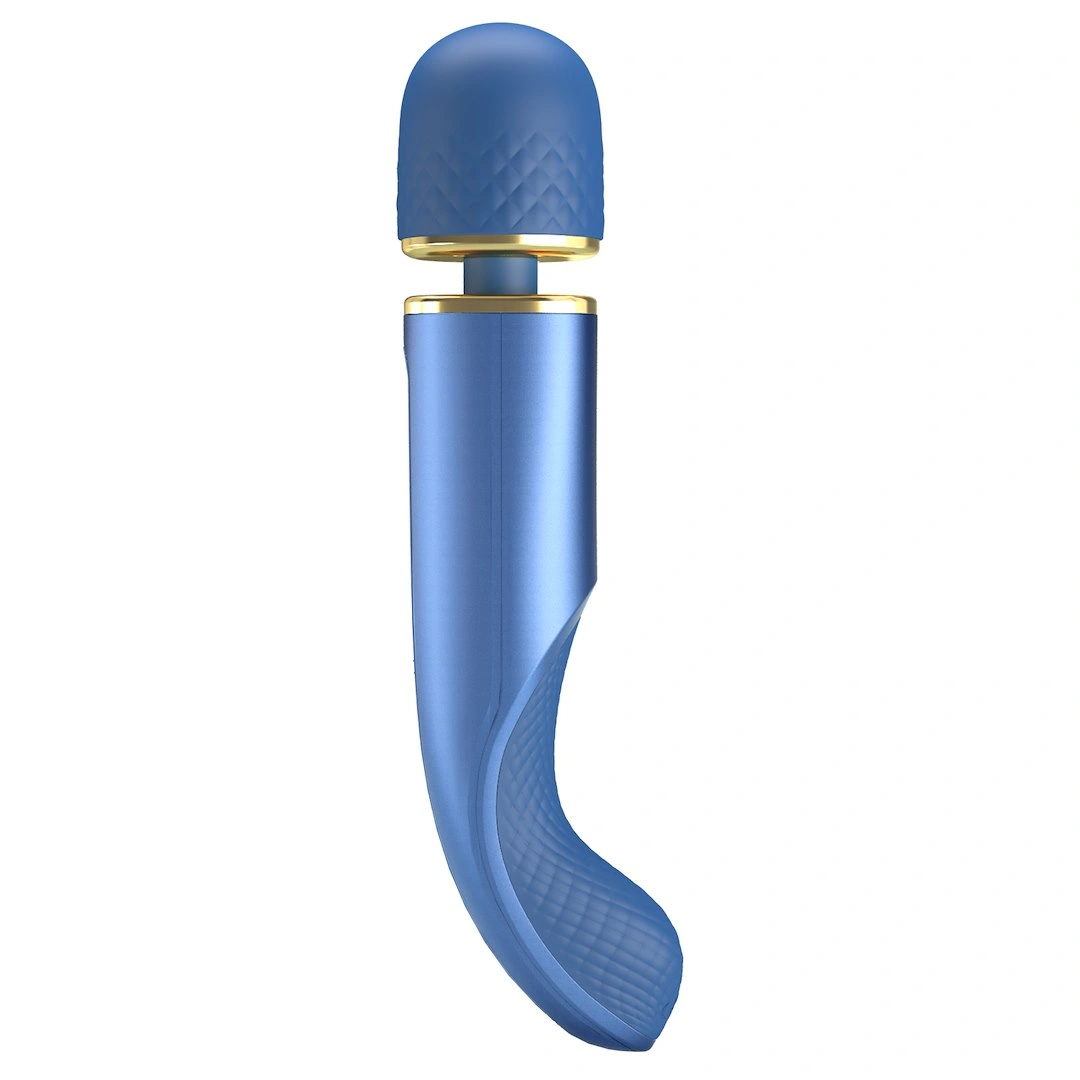 Vibrator Masaj Pretty Love Colorful Massager, 7 Moduri Vibratii, 5 Viteze, Silicon, USB, Albastru, 24 cm