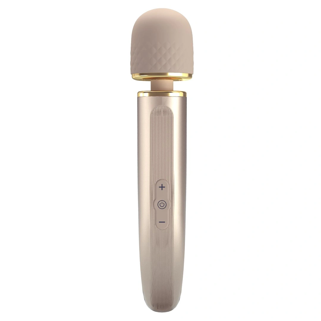 Vibrator Masaj Pretty Love Interesting Massager, 7 Moduri Vibratii, 5 Viteze, Silicon, USB, Auriu, 29 cm