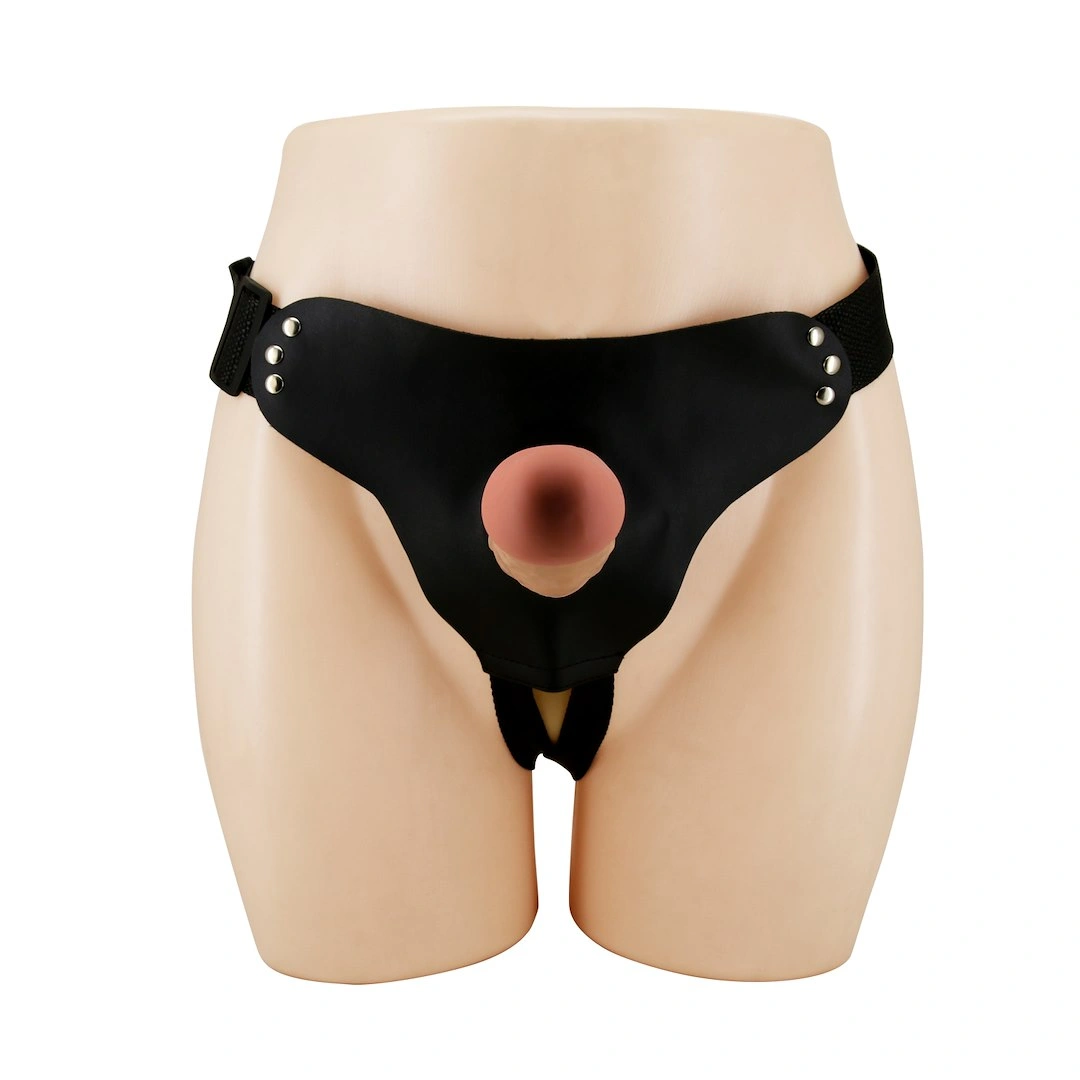 Strap-On Harness Stark cu Dildo Hollow, TPR, Natural, 17.5 cm